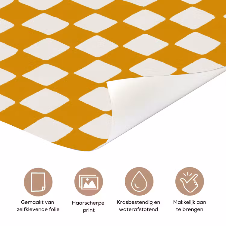 Deursticker - Grafisch - Patroon - Oker — 3