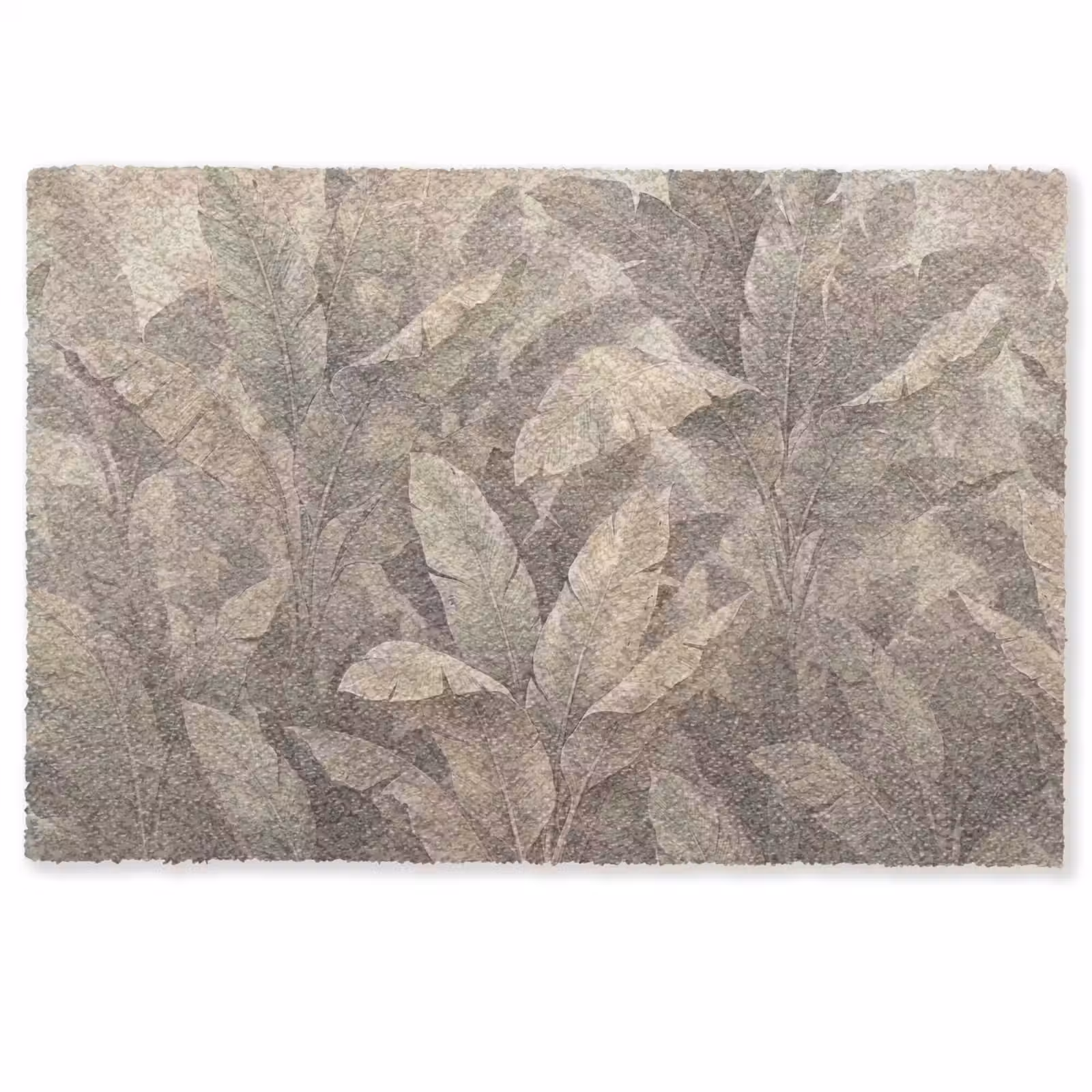 Deurmat - Bladeren - Tropisch - Natuur - Modern - Beige — 1