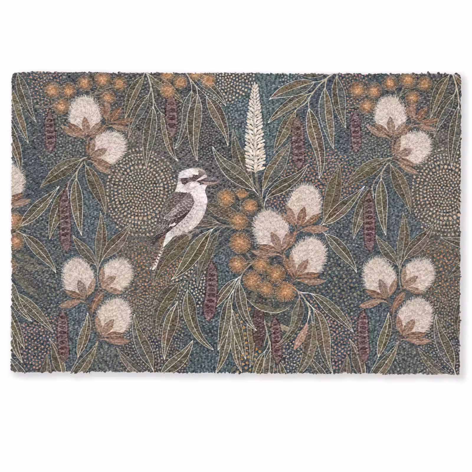 Deurmat - Vogel - Bladeren - Natuur - Illustratie - Groen — 1