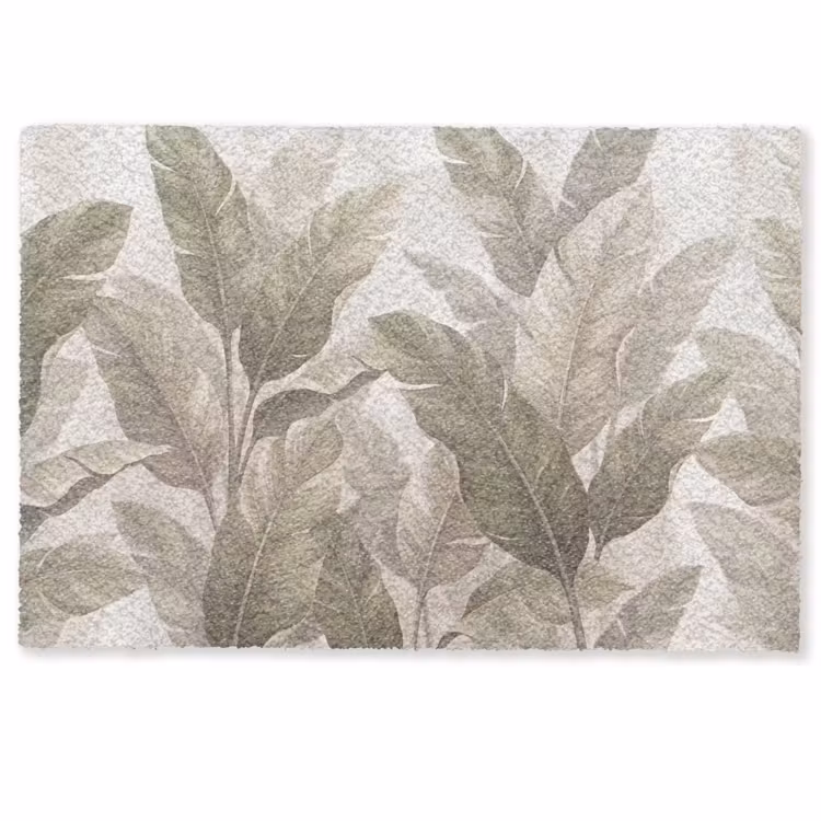 Deurmat - Bladeren - Tropisch - Natuur - Abstract - Beige — 1