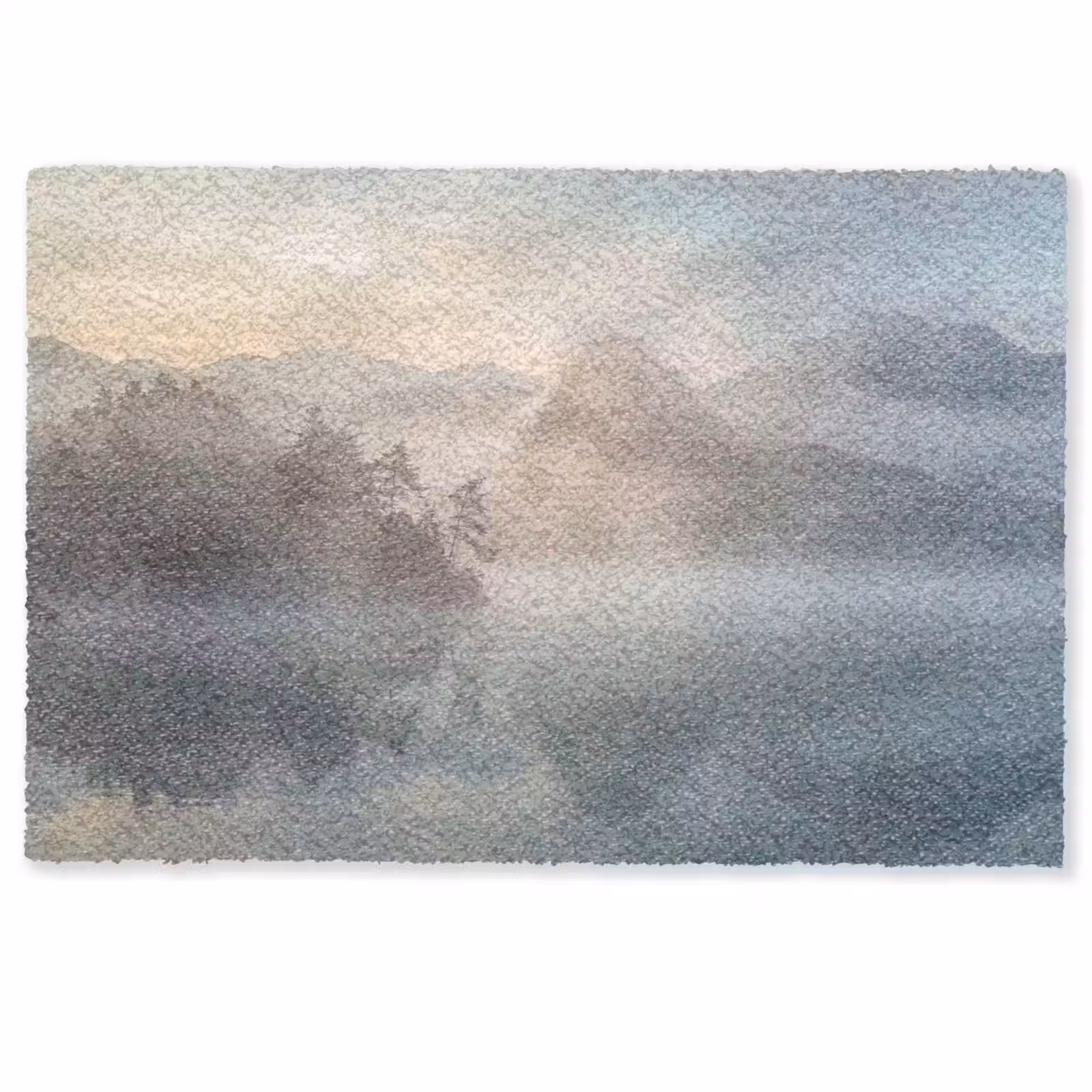 Deurmat - Landschap - Bergen - Mist - Water - Natuur — 1