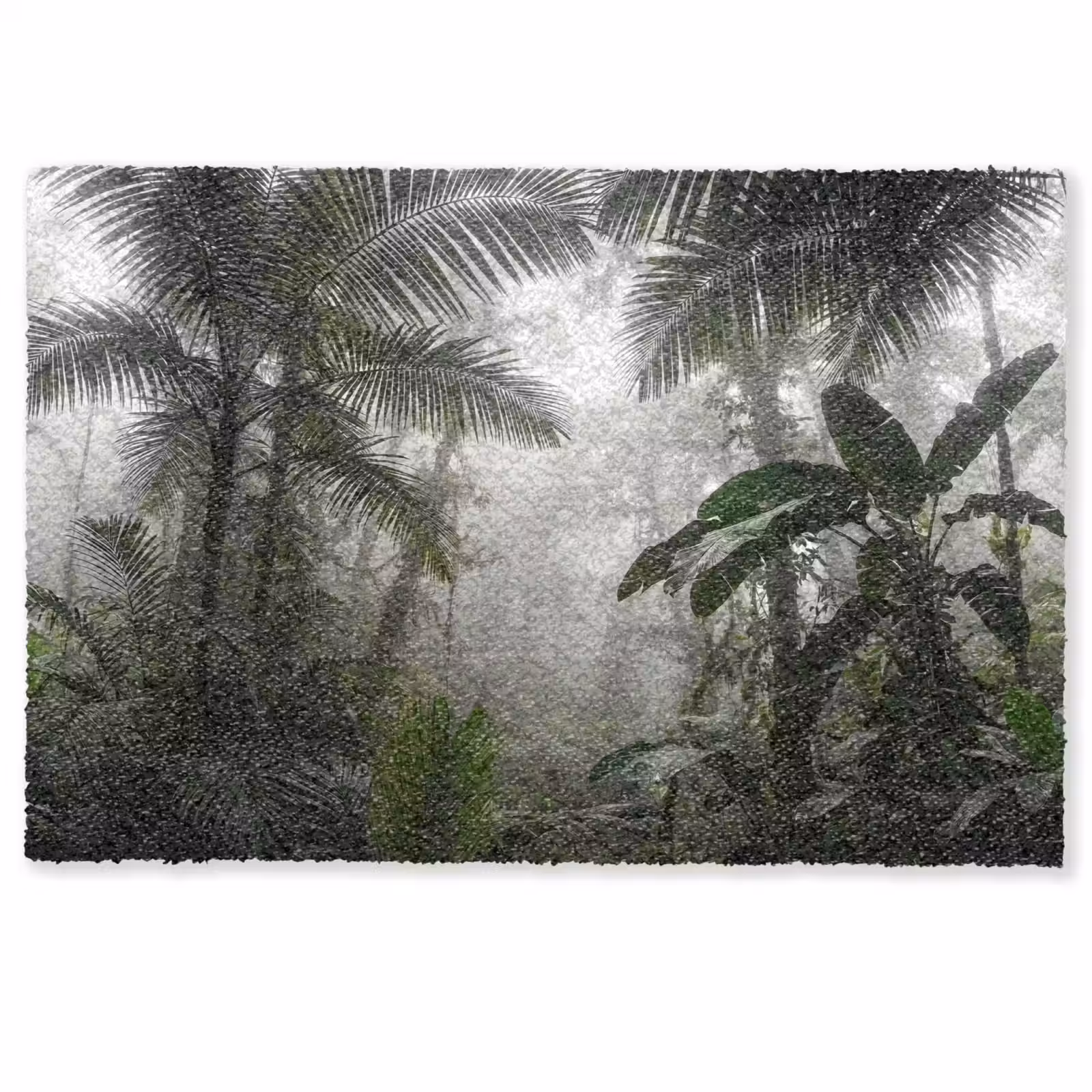 Deurmat - Natuur - Jungle - Mist - Groen - Bladeren — 1