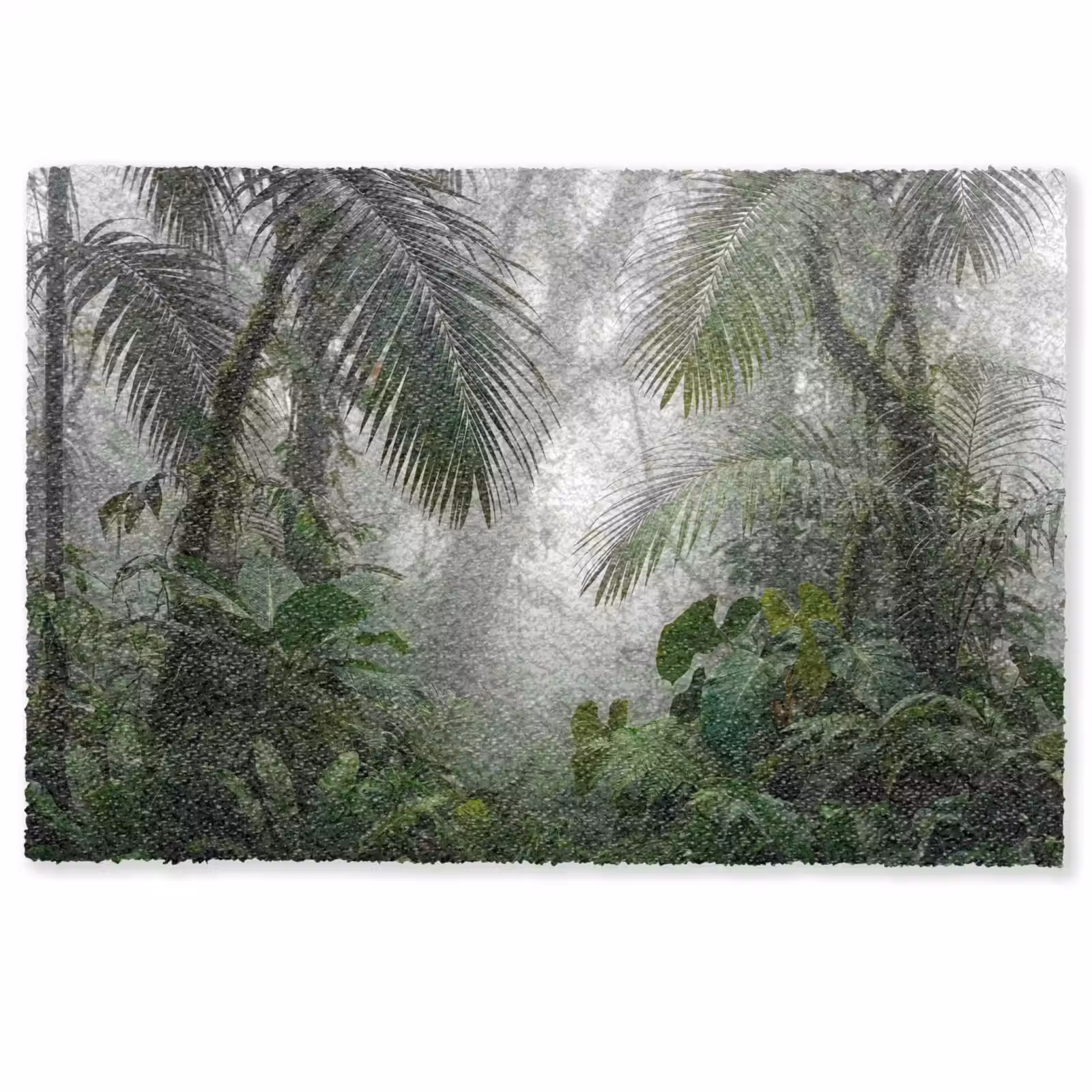 Deurmat - Natuur - Jungle - Mist - Tropisch - Groen — 1