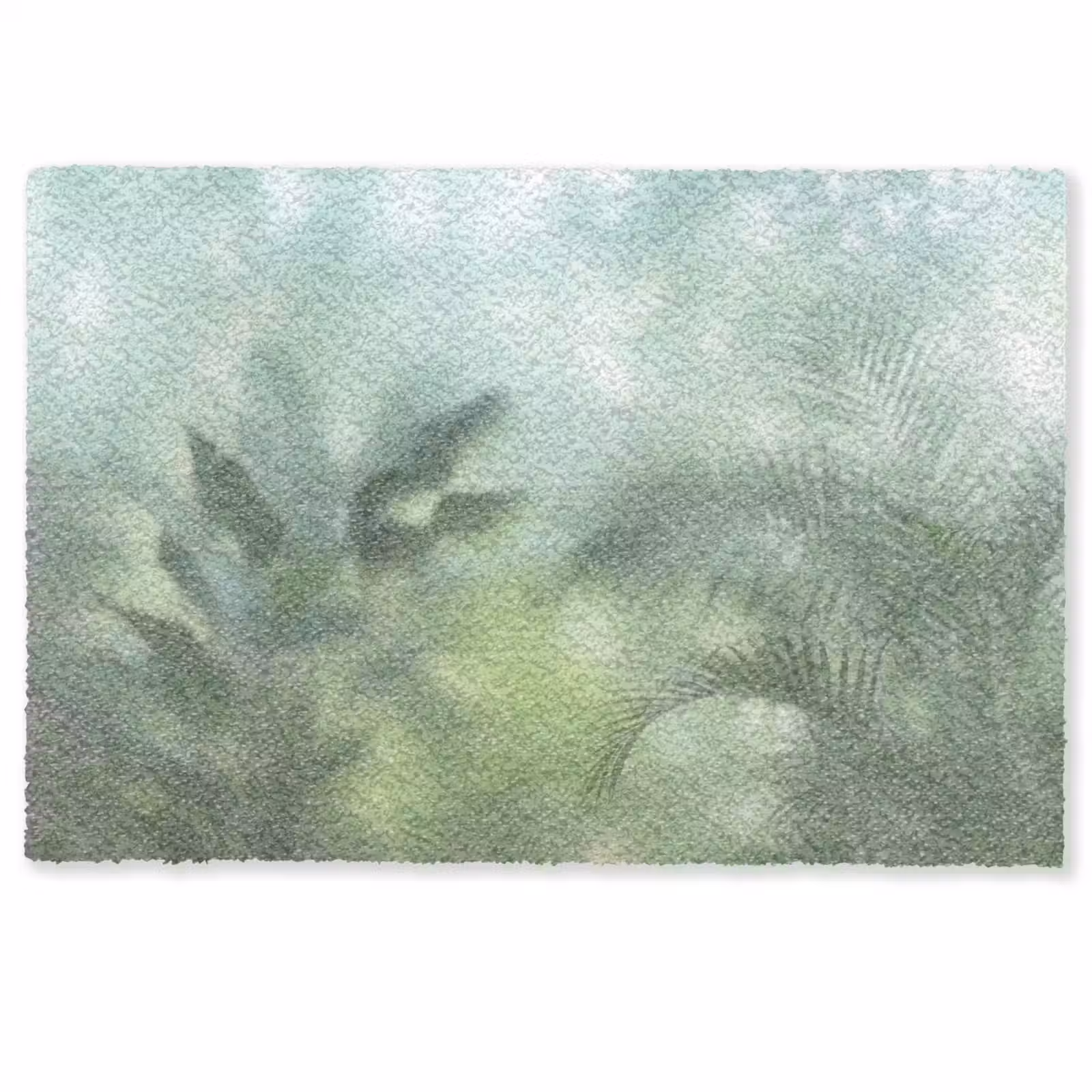 Deurmat - Natuur - Vervaagd - Groen - Abstract - Modern — 1