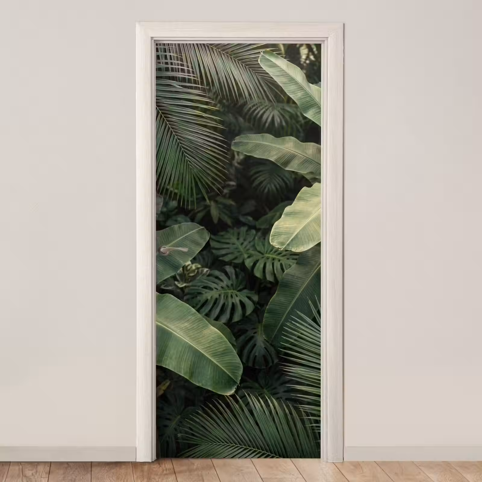 Deursticker - Bladeren - Groen - Tropisch - Natuur — 1