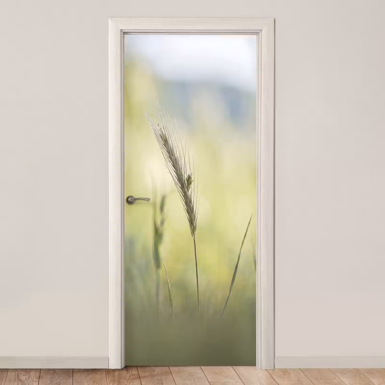 Deursticker - Graan - Aar - Natuur - Groen - Detail — 1