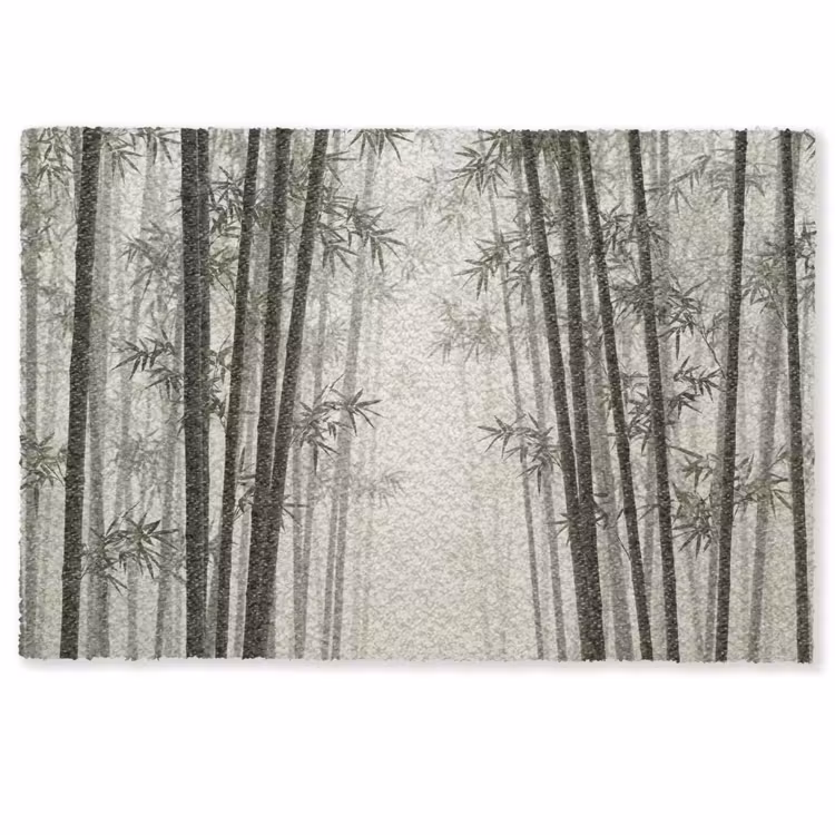 Deurmat - Bamboe - Bos - Mist - Natuur — 1