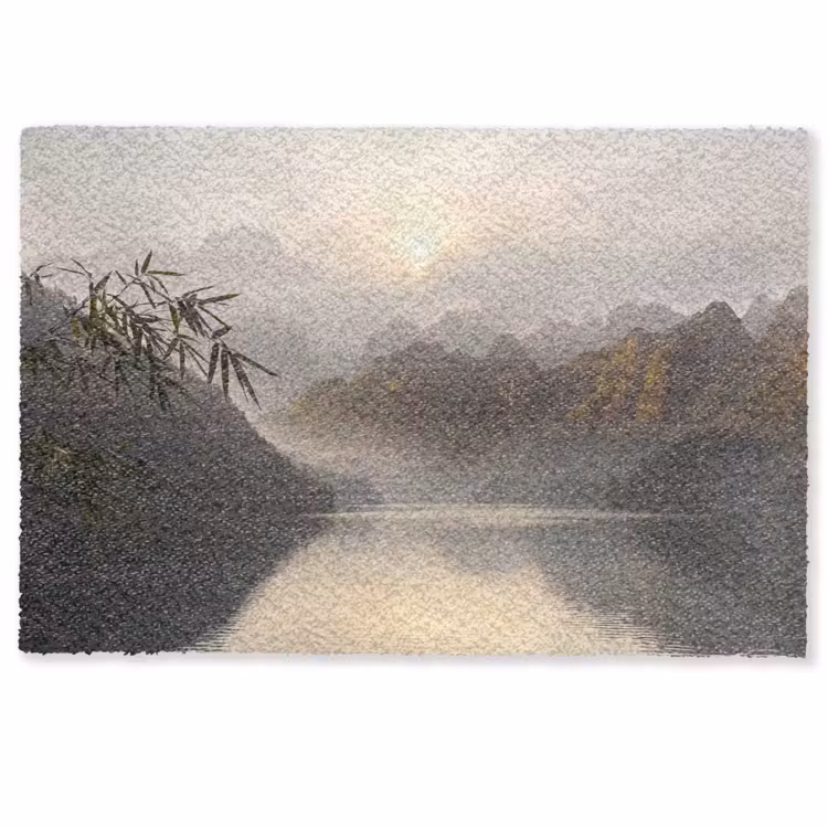 Deurmat - Bergen - Water - Mist - Natuur - Landschap — 1