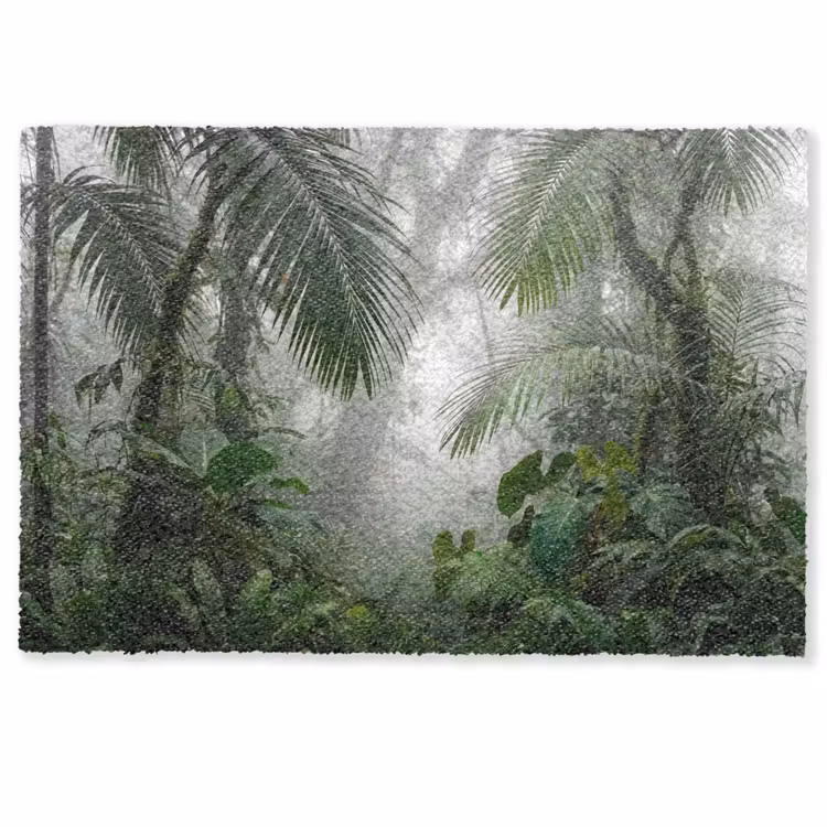 Deurmat - Natuur - Jungle - Mist - Tropisch - Groen — 1