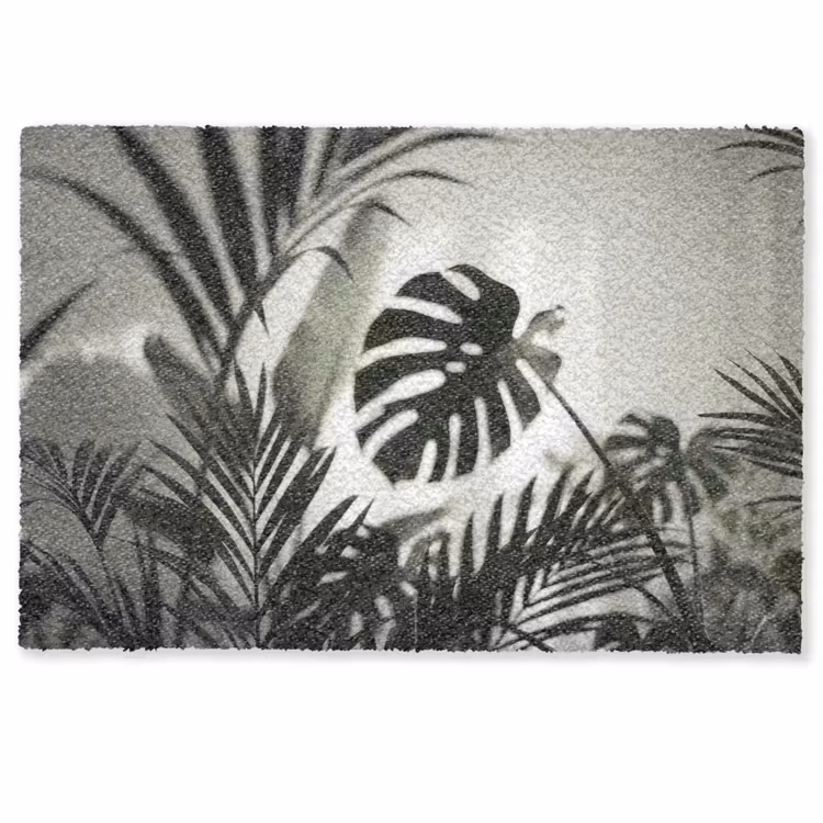 Deurmat - Planten - Bladeren - Natuur - Minimalistisch - Groen — 1