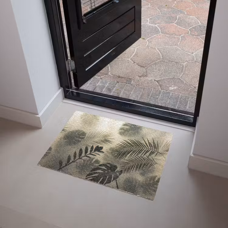 Deurmat - Planten - Bladeren - Schaduwen - Groen - Modern — 4