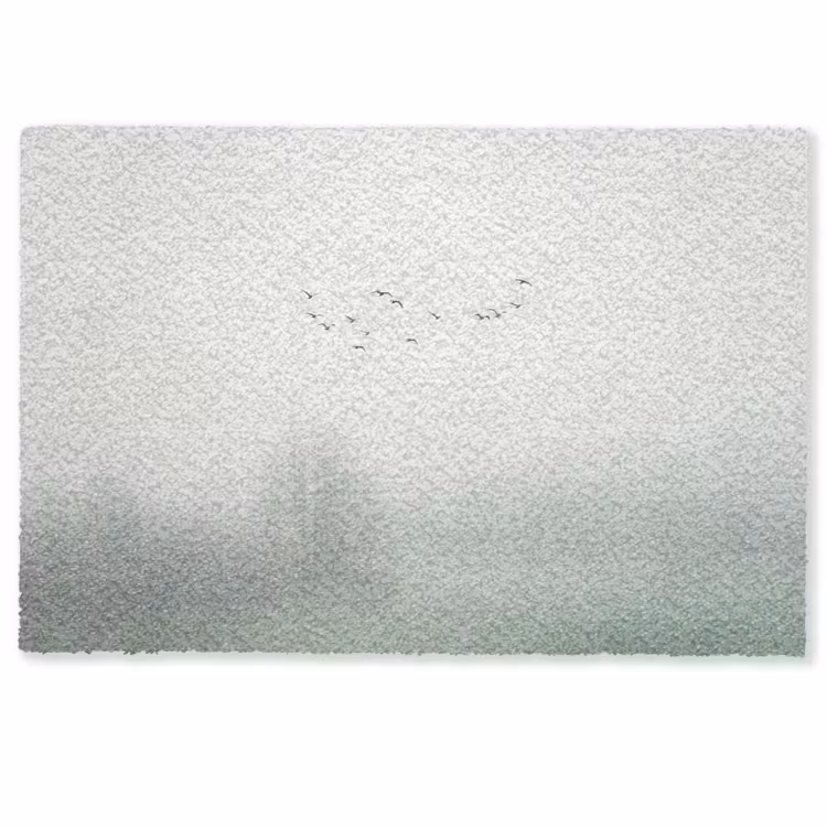 Deurmat - Vogel - Vlucht - Natuur - Minimalistisch — 1