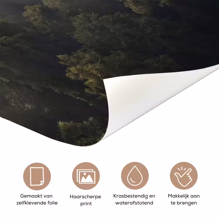 Deursticker - Bos - Mist - Natuur - Groen — 3
