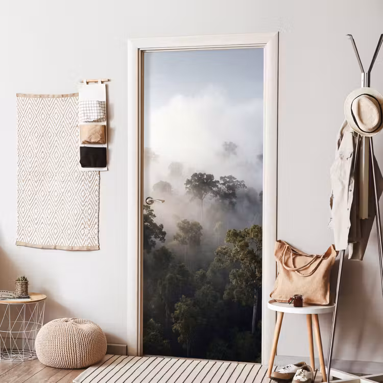 Deursticker - Bos - Mist - Natuur - Groen — 8
