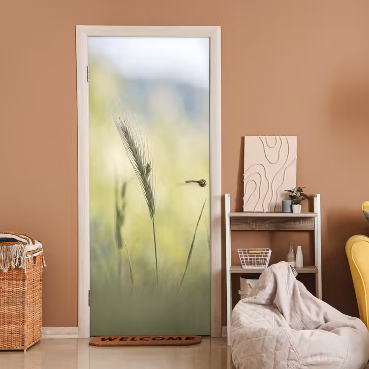 Deursticker - Graan - Aar - Natuur - Groen - Detail — 2