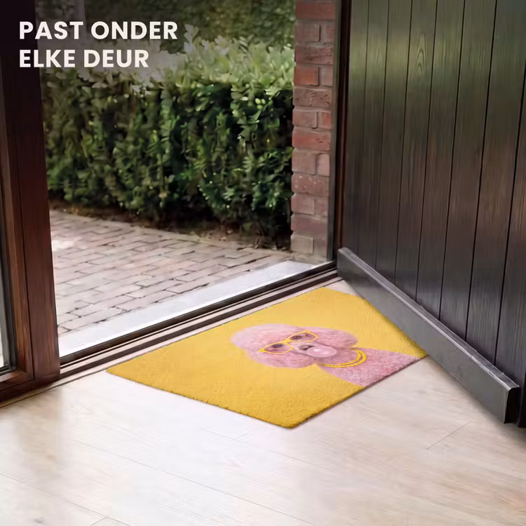 Deurmat - Hond - Kauwgum - Dieren - Modern - Roze — 7