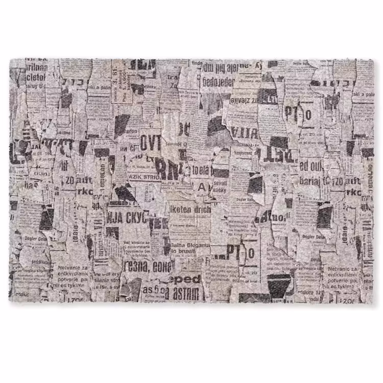 Deurmat - Krant - Gescheurd - Textuur - Abstract - Zwart-wit — 1