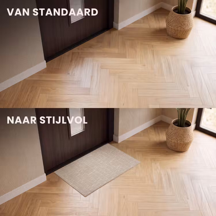 Deurmat - Krant - Nieuws - Historisch - Vintage - Beige — 3