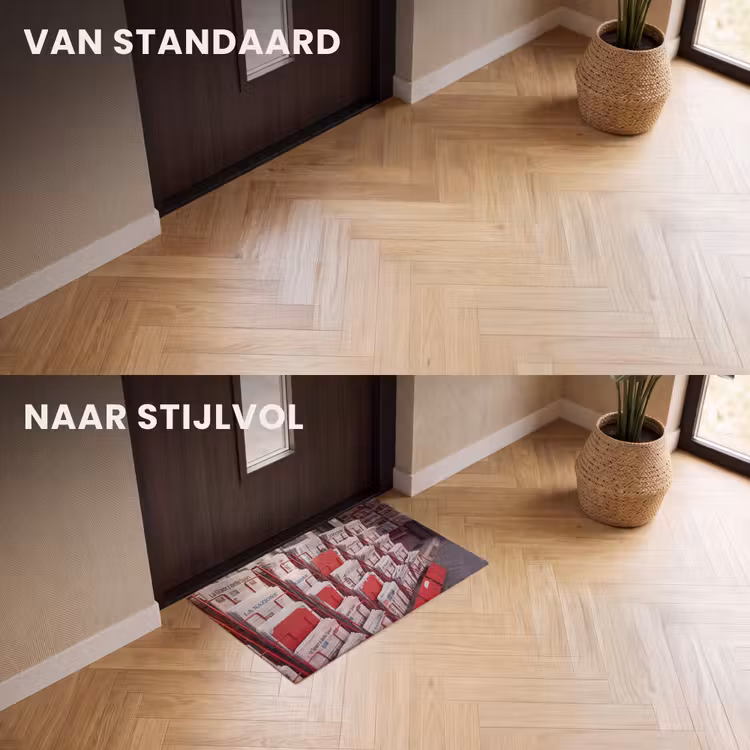 Deurmat - Kranten - Rek - Stedelijk - Dagelijks leven - Rood — 3