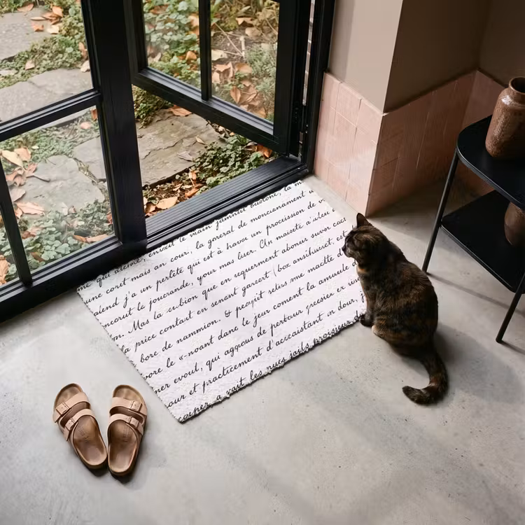 Deurmat - Tekst - Handschrift - Klassiek - ZwartWit — 2