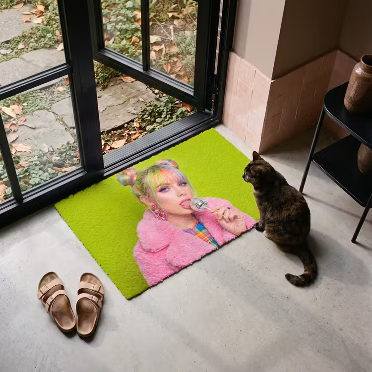 Deurmat - Vrouw - Kleurrijk haar - Pop art - Modern - Levendig — 2