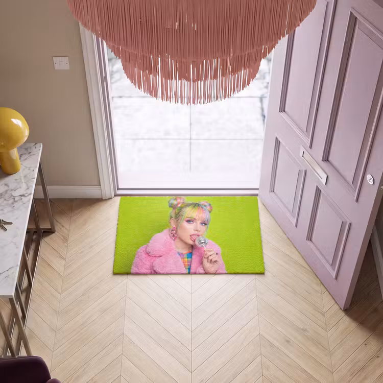 Deurmat - Vrouw - Kleurrijk haar - Pop art - Modern - Levendig — 4