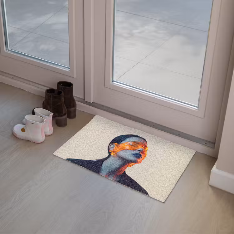 Deurmat - Vrouw - Oranje - Abstract - Modern - Kleurrijk — 8