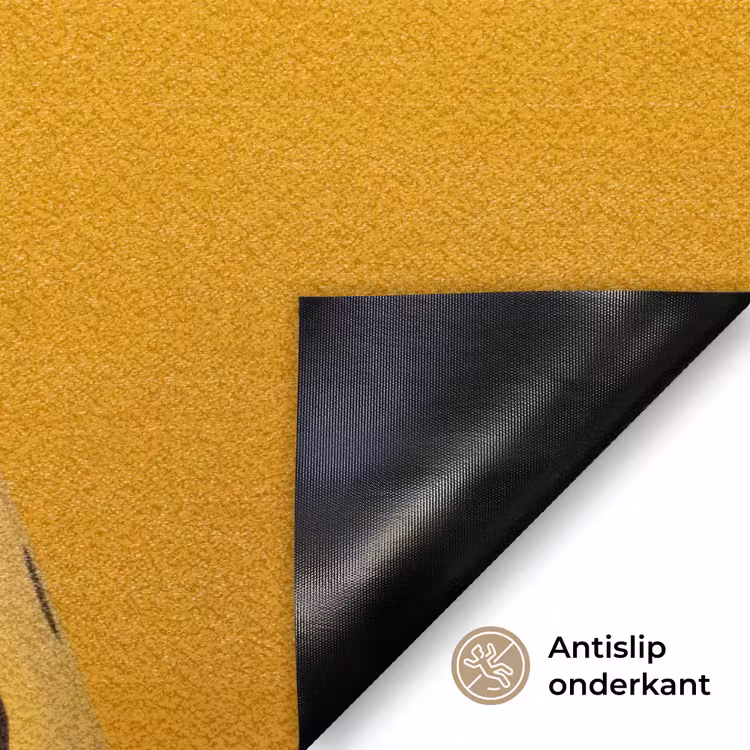 Deurmat - Vrouw - Portret - Abstract - Kleurrijk - Geel — 6