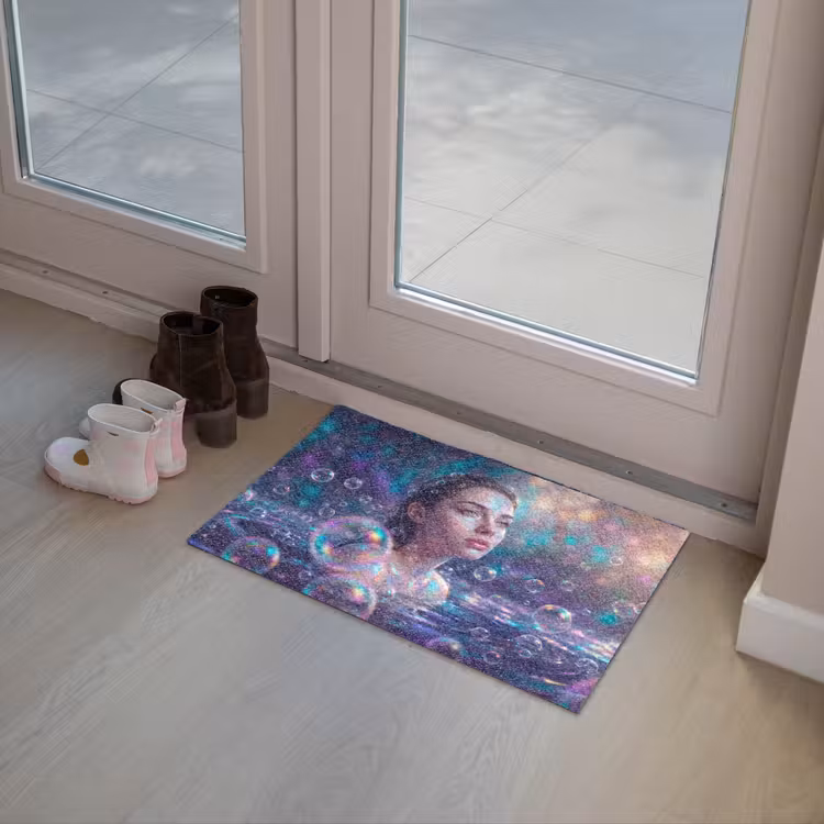 Deurmat - Vrouw - Water - Portret - Kleurrijk - Modern — 8