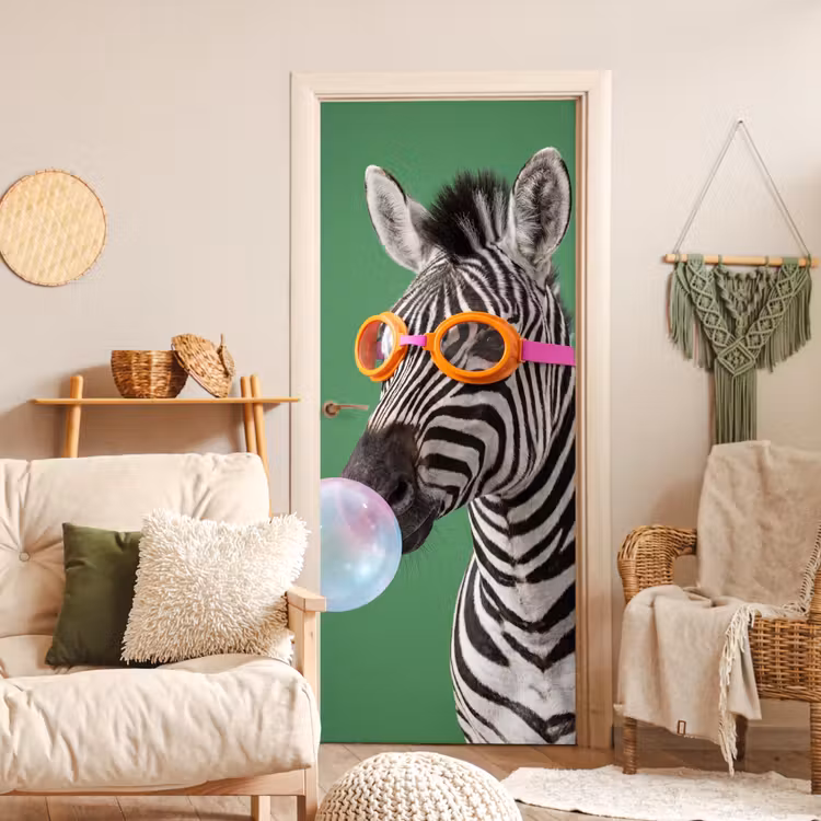Deursticker - Dier - Bril - Bel - Modern - Groen — 4