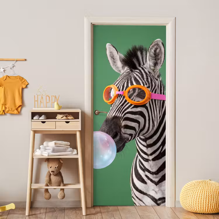 Deursticker - Dier - Bril - Bel - Modern - Groen — 6