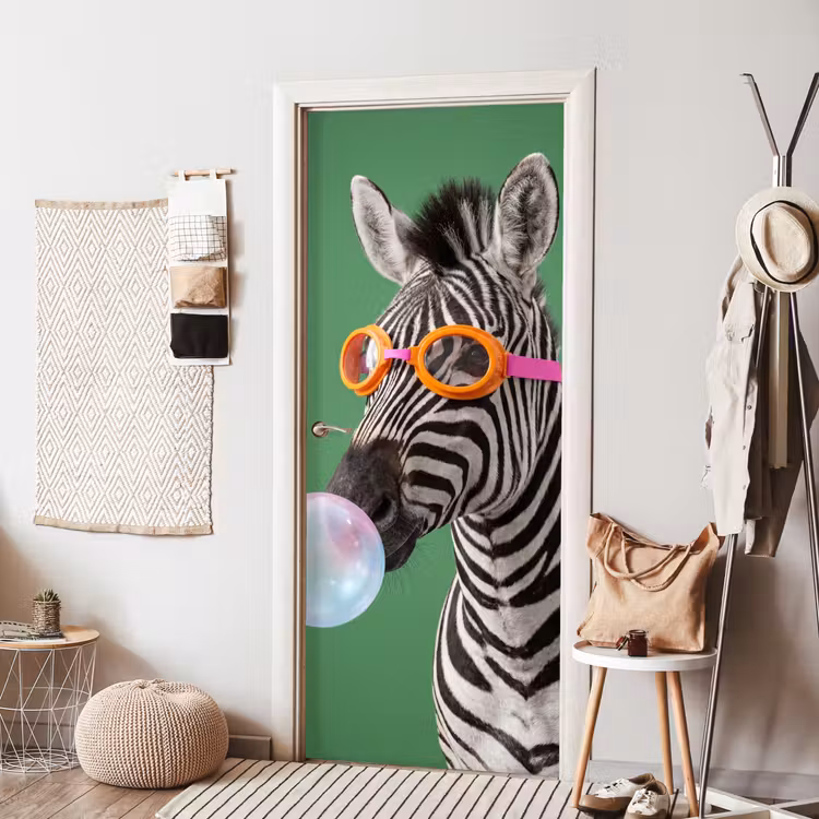 Deursticker - Dier - Bril - Bel - Modern - Groen — 8