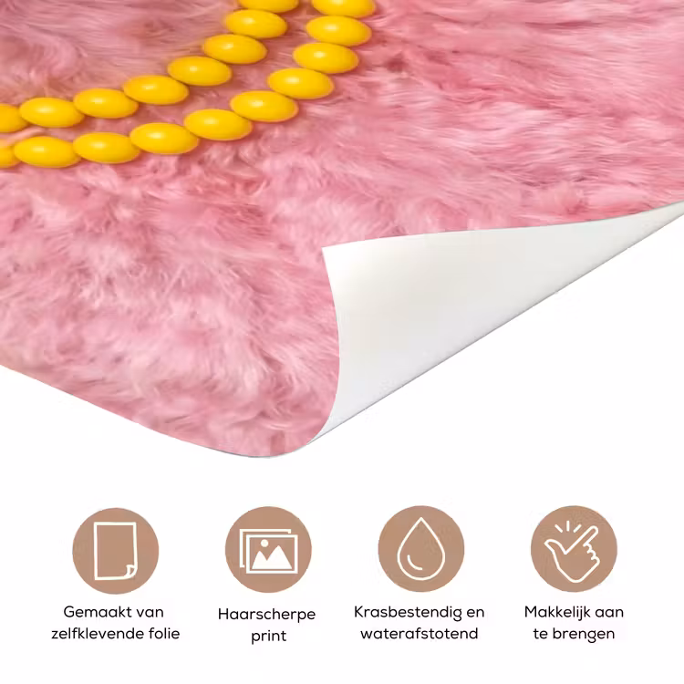 Deursticker - Hond - Kauwgum - Dieren - Modern - Roze — 3