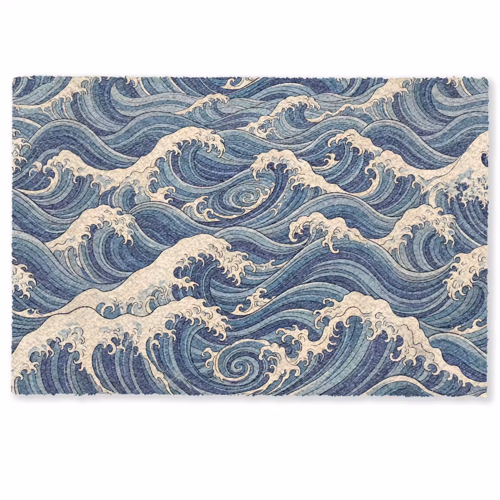 Deurmat - Golven - Zee - Natuur - Abstract - Blauw — 1