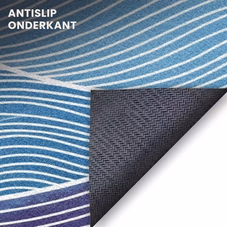 Deurmat - Abstract - Golven - Patroon - Blauw - Modern — 6