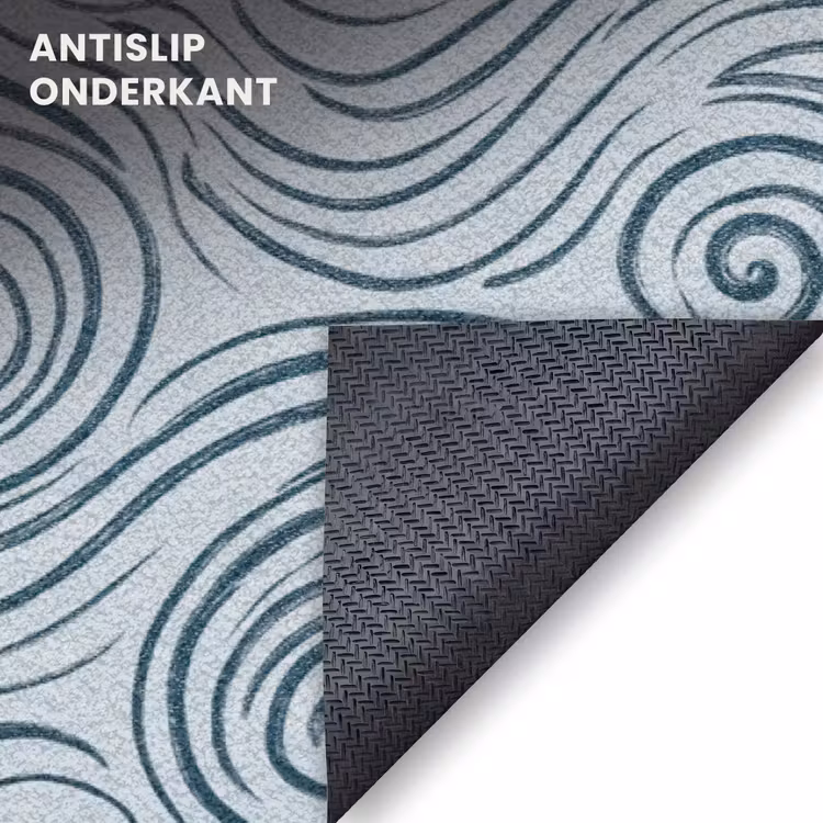 Deurmat - Patroon - Golven - Abstract - Modern - Blauw — 6