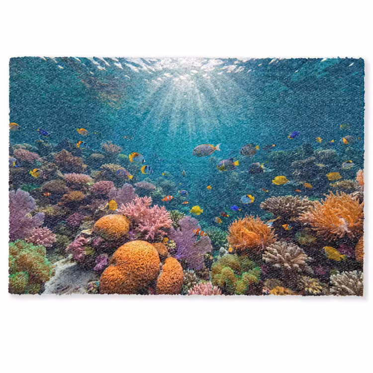 Deurmat - Vis - Koraal - Oceaan - Natuur - Kleurrijk — 1