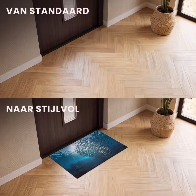 Deurmat - Vis - School - Oceaan - Natuur - Blauw — 3