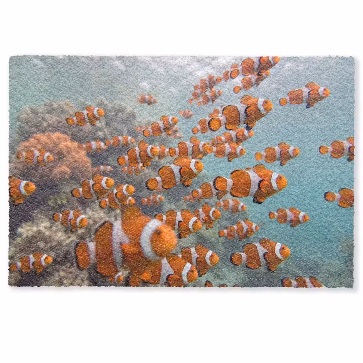 Deurmat - Vis - School - Onderwater - Dieren - Oranje — 1