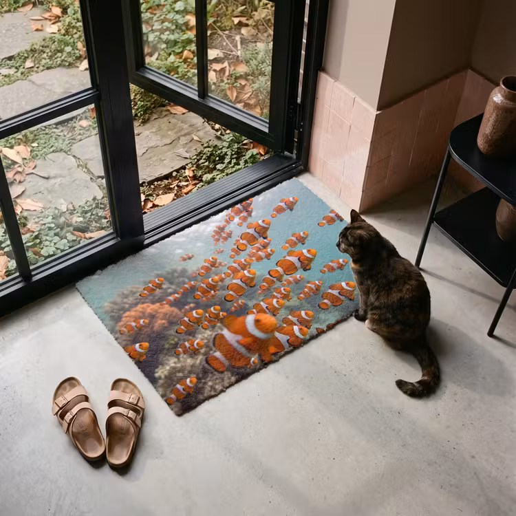 Deurmat - Vis - School - Onderwater - Dieren - Oranje — 2