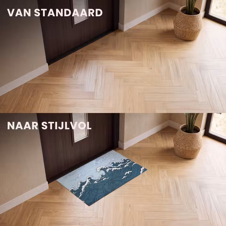 Deurmat - Zee - Golven - Japans - Natuur - Blauw — 3