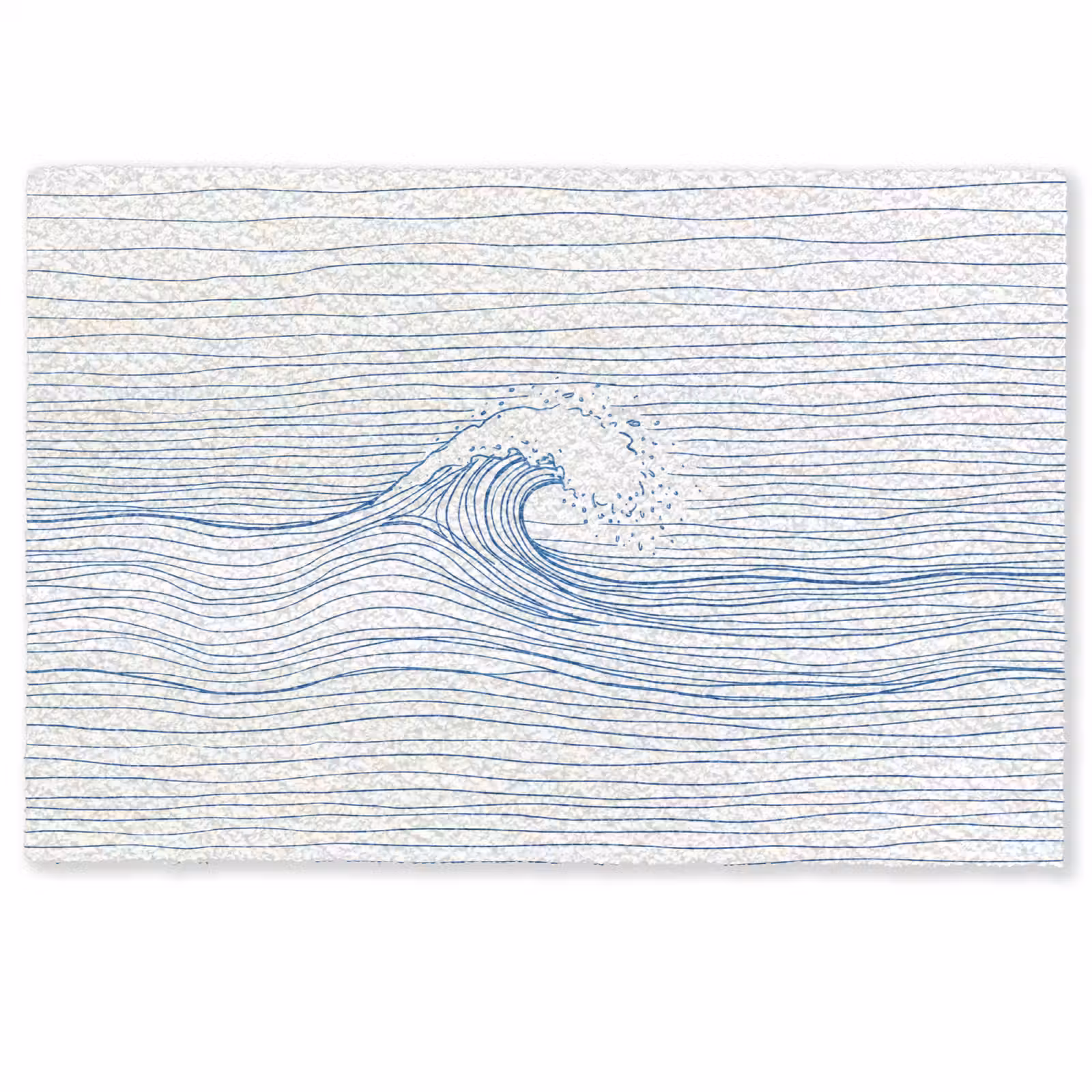 Deurmat - Golf - Brekende - Natuur - Minimalistisch - Blauw — 1
