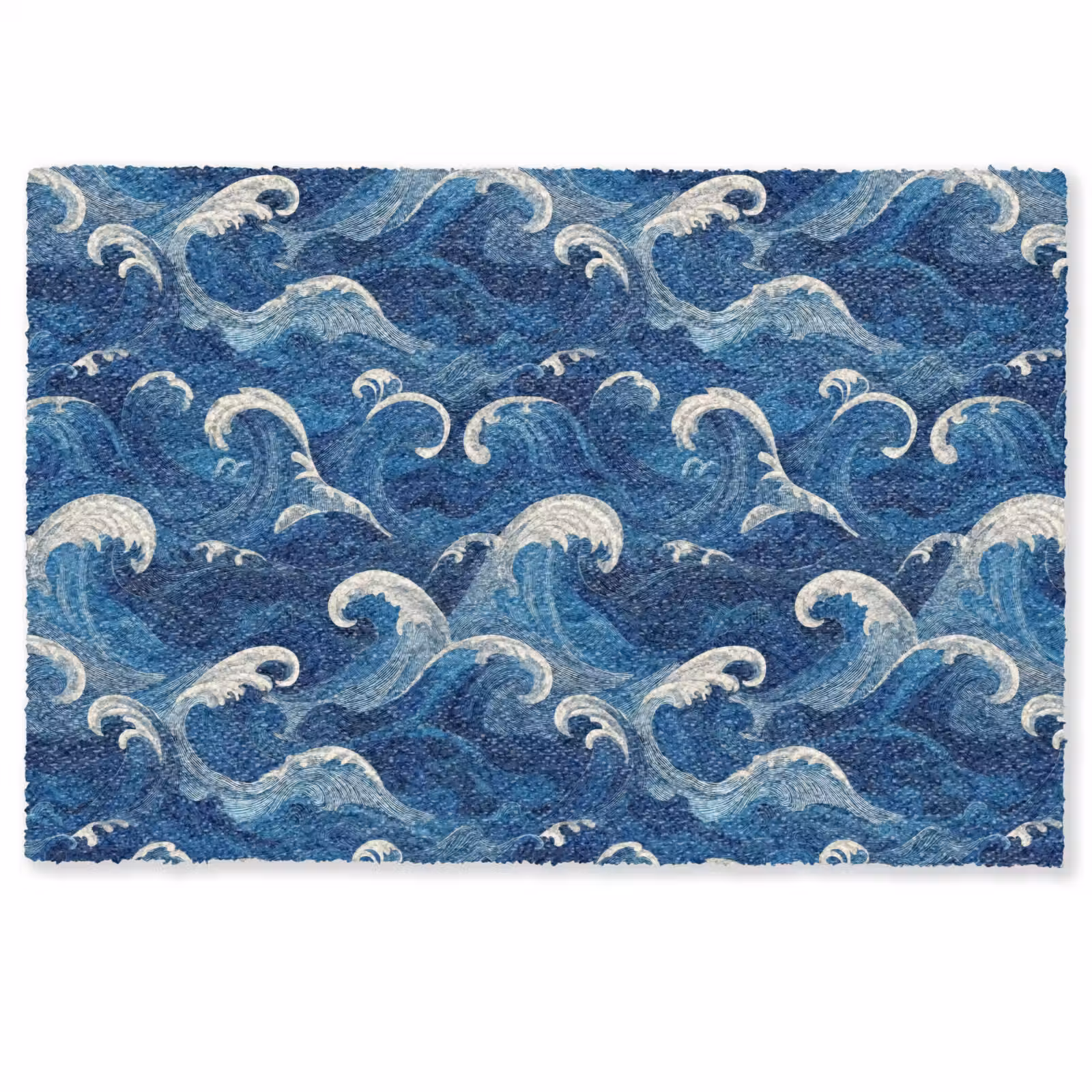 Deurmat - Japans - Oceaan - Golven - Blauw — 1