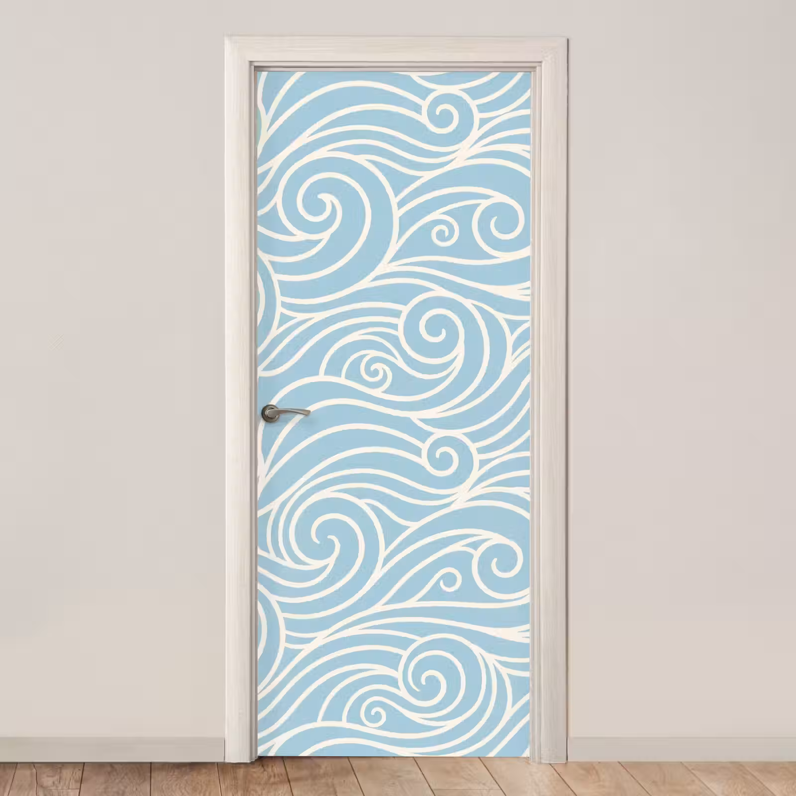 Deursticker - Golf - Abstract - Natuur - Modern - Blauw — 1