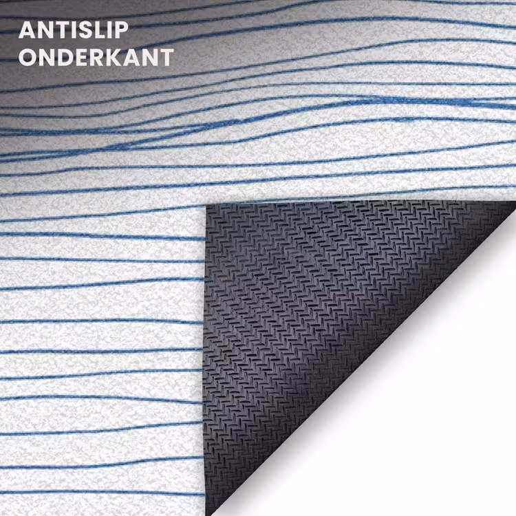 Deurmat - Golf - Brekende - Natuur - Minimalistisch - Blauw — 6