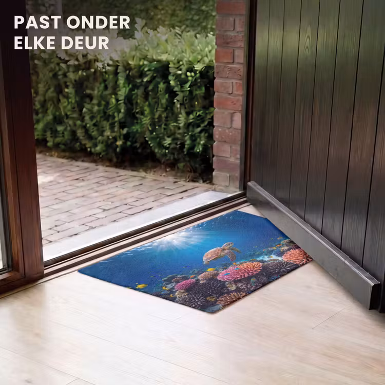 Deurmat - Schildpad - Koraalrif - Oceaan - Dieren - Blauw — 7