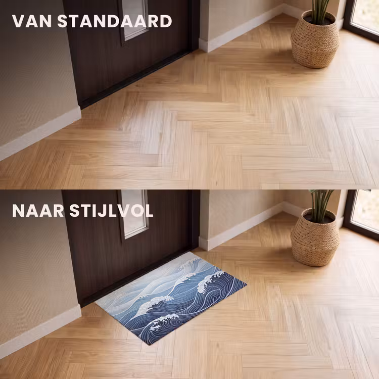 Deurmat - Water - Mozaïek - Landschap - Modern - Blauw — 3