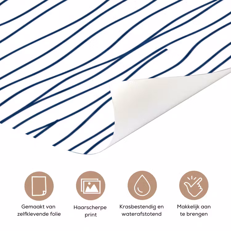 Deursticker - Boot - Water - Rood - Illustratie - Minimalistisch — 3
