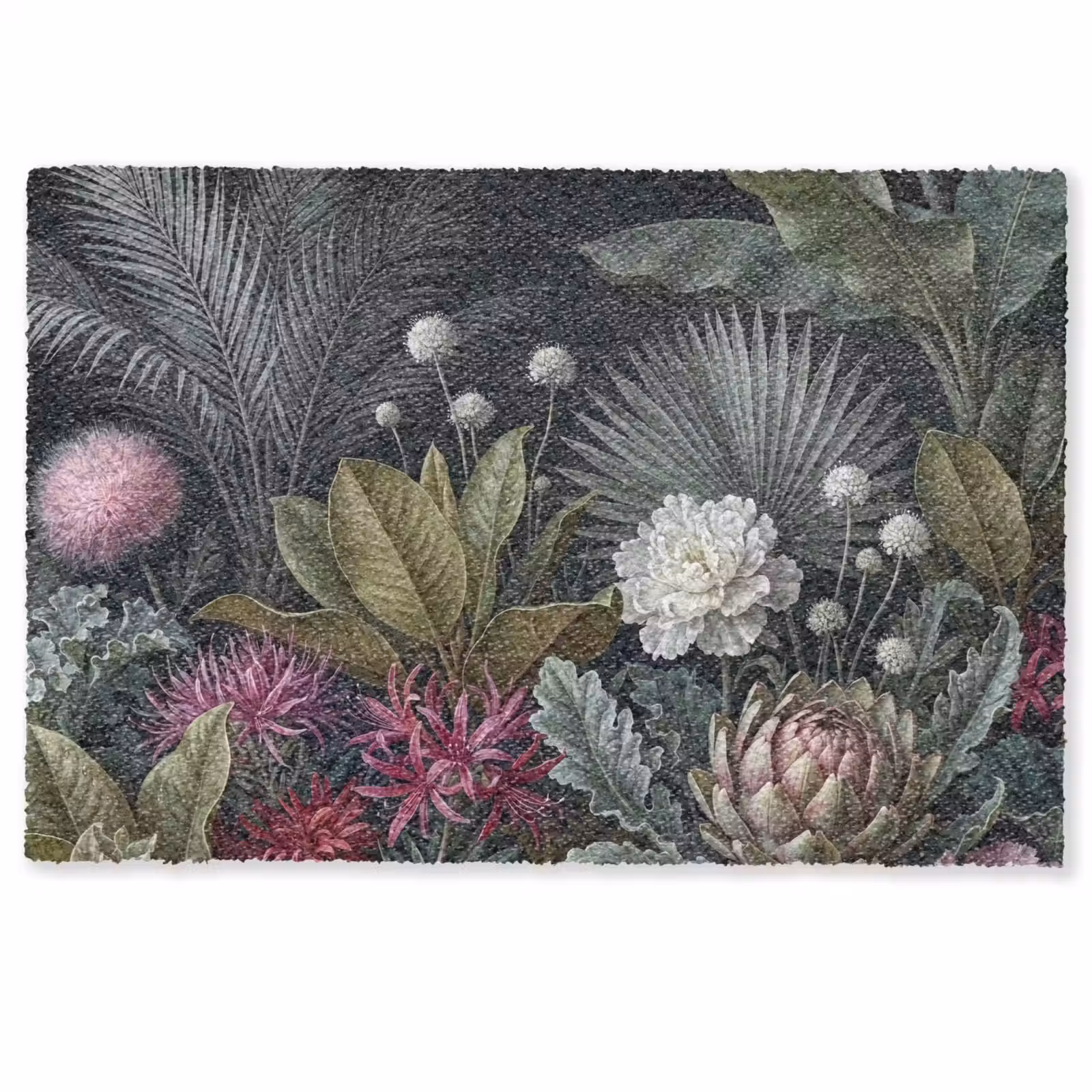 Deurmat - Planten - Tropisch - Botanisch - Donker - Groen — 1