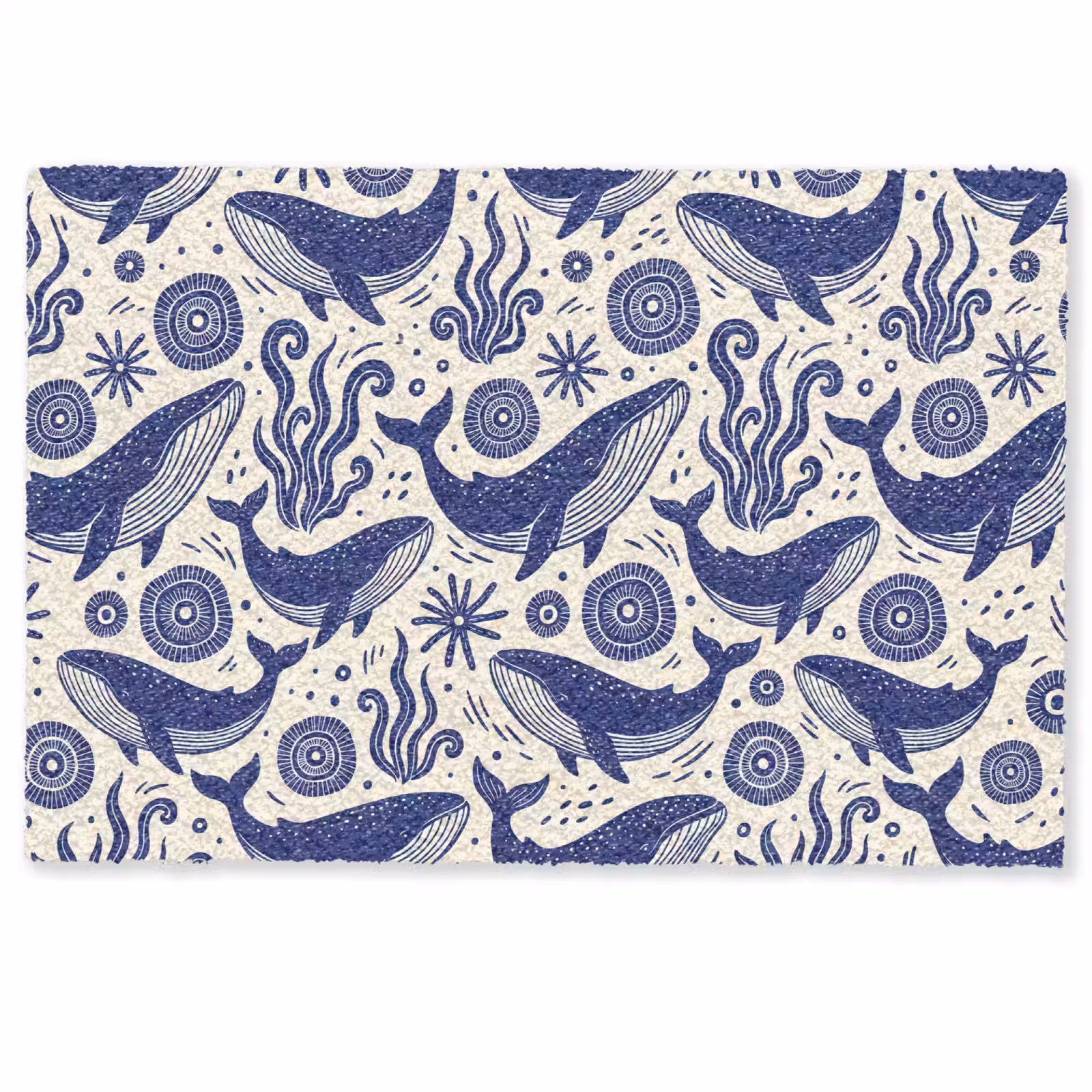 Deurmat - Walvis - Onderwater - Dieren - Abstract - Blauw — 1